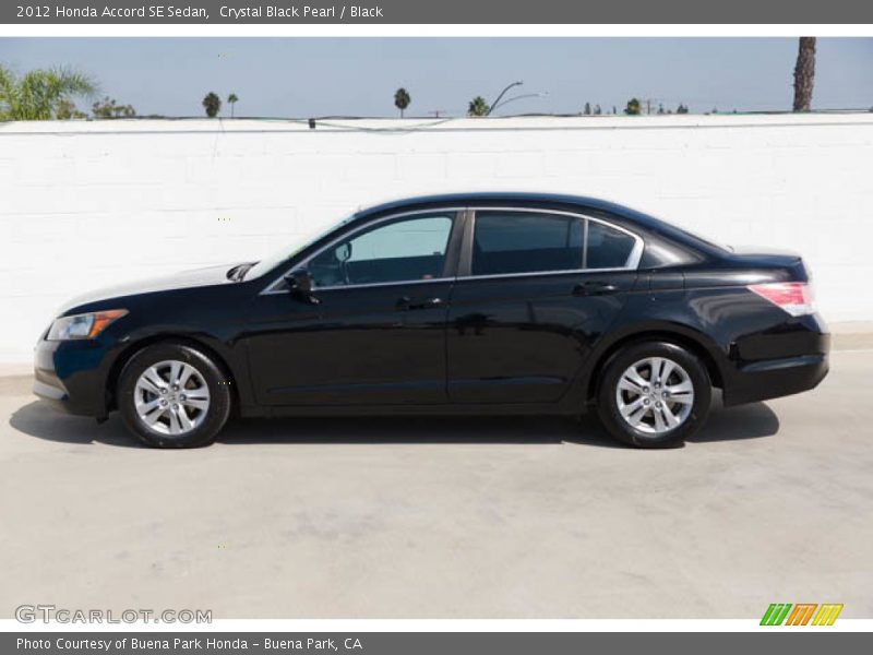 Crystal Black Pearl / Black 2012 Honda Accord SE Sedan