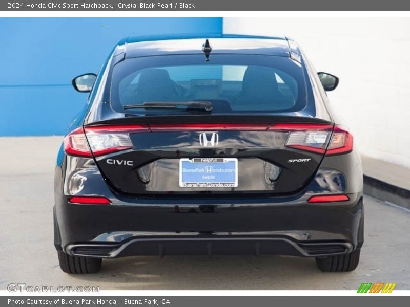 Crystal Black Pearl / Black 2024 Honda Civic Sport Hatchback