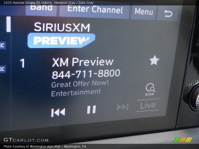 Hampton Gray / Dark Gray 2020 Hyundai Sonata SEL Hybrid