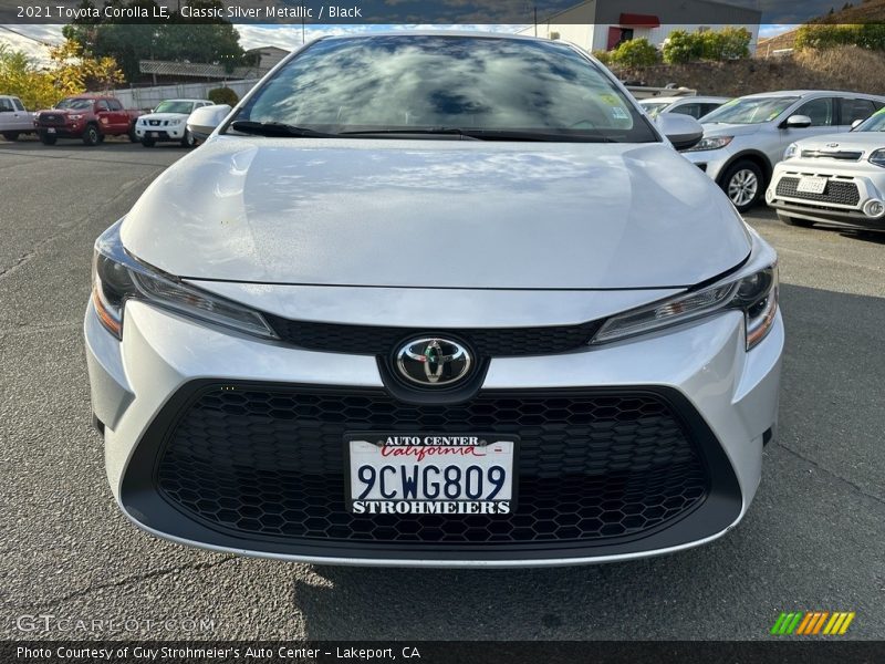 Classic Silver Metallic / Black 2021 Toyota Corolla LE