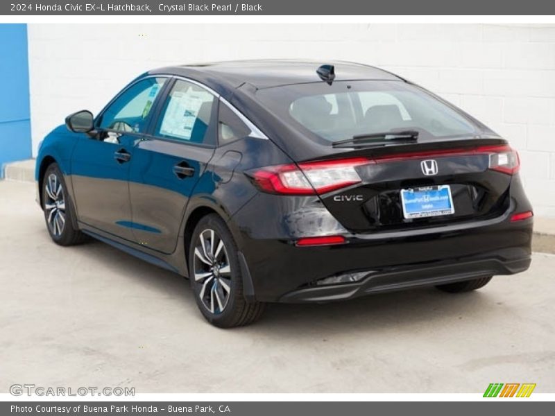 Crystal Black Pearl / Black 2024 Honda Civic EX-L Hatchback