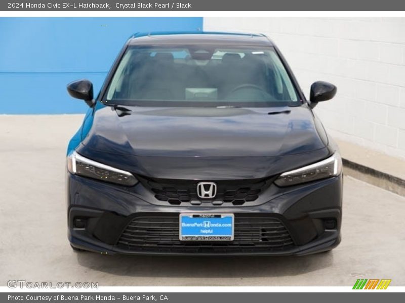 Crystal Black Pearl / Black 2024 Honda Civic EX-L Hatchback