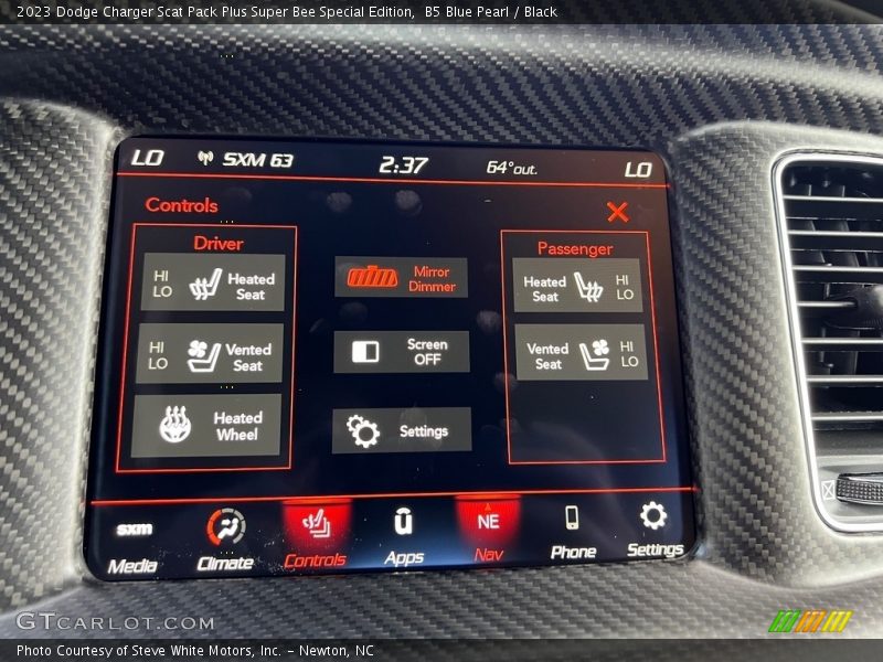 Controls of 2023 Charger Scat Pack Plus Super Bee Special Edition