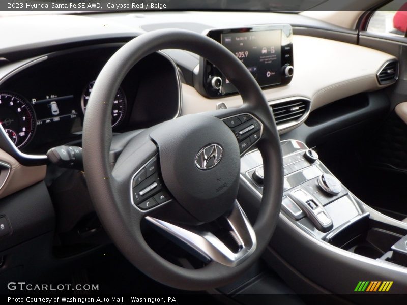 Calypso Red / Beige 2023 Hyundai Santa Fe SE AWD
