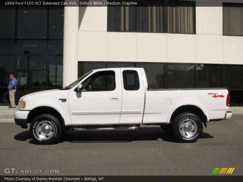 Oxford White / Medium Graphite 1999 Ford F150 XLT Extended Cab 4x4