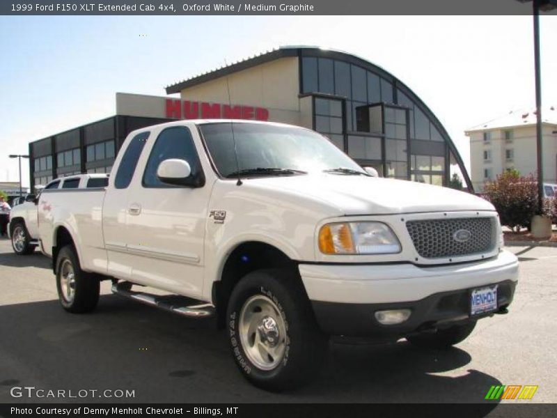 Oxford White / Medium Graphite 1999 Ford F150 XLT Extended Cab 4x4