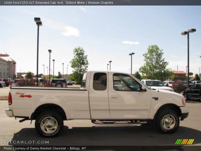 Oxford White / Medium Graphite 1999 Ford F150 XLT Extended Cab 4x4