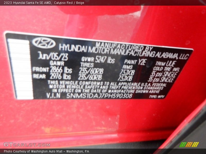 Y2E - 2023 Hyundai Santa Fe SE AWD