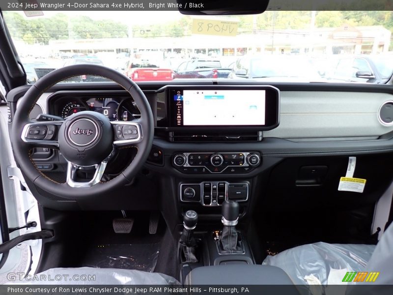 Bright White / Black 2024 Jeep Wrangler 4-Door Sahara 4xe Hybrid