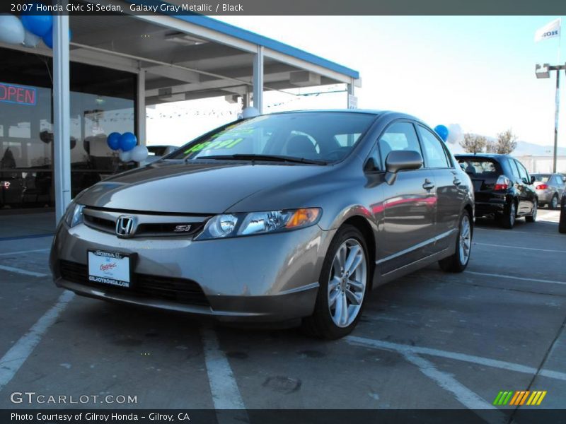 Galaxy Gray Metallic / Black 2007 Honda Civic Si Sedan