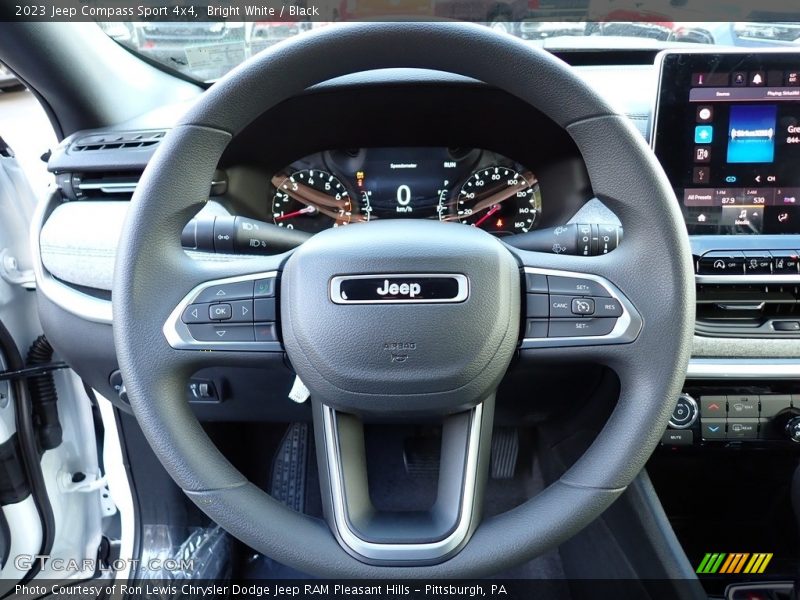 Bright White / Black 2023 Jeep Compass Sport 4x4