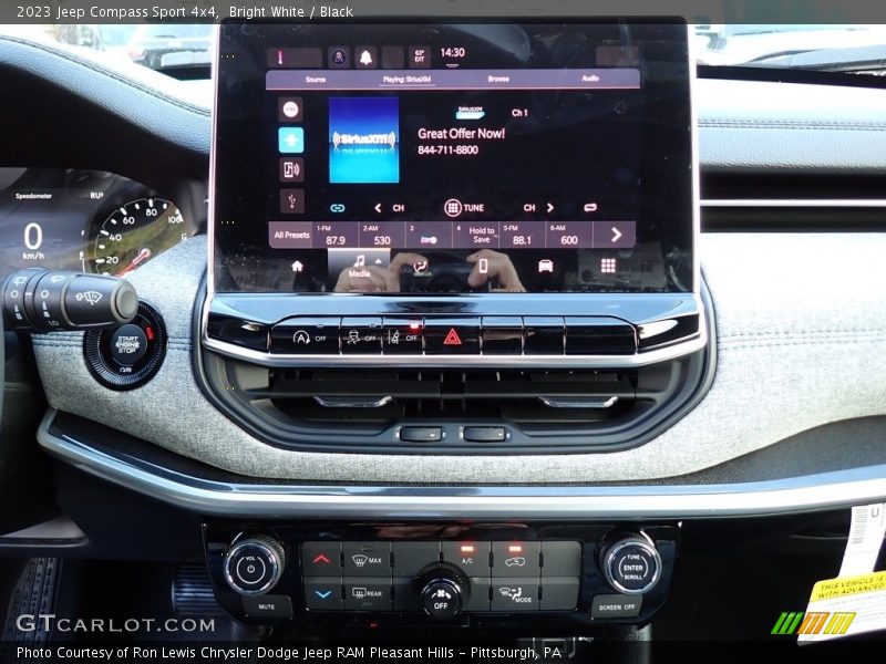 Bright White / Black 2023 Jeep Compass Sport 4x4