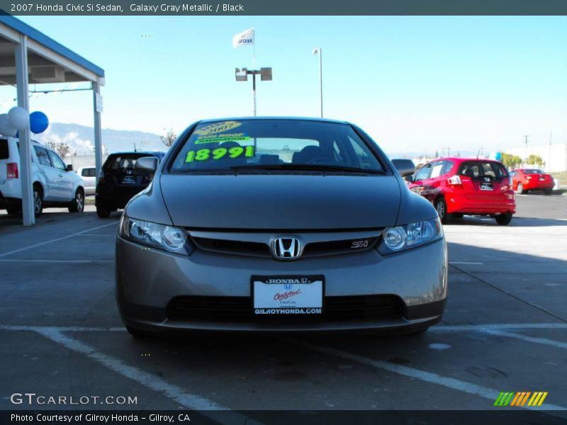 Galaxy Gray Metallic / Black 2007 Honda Civic Si Sedan