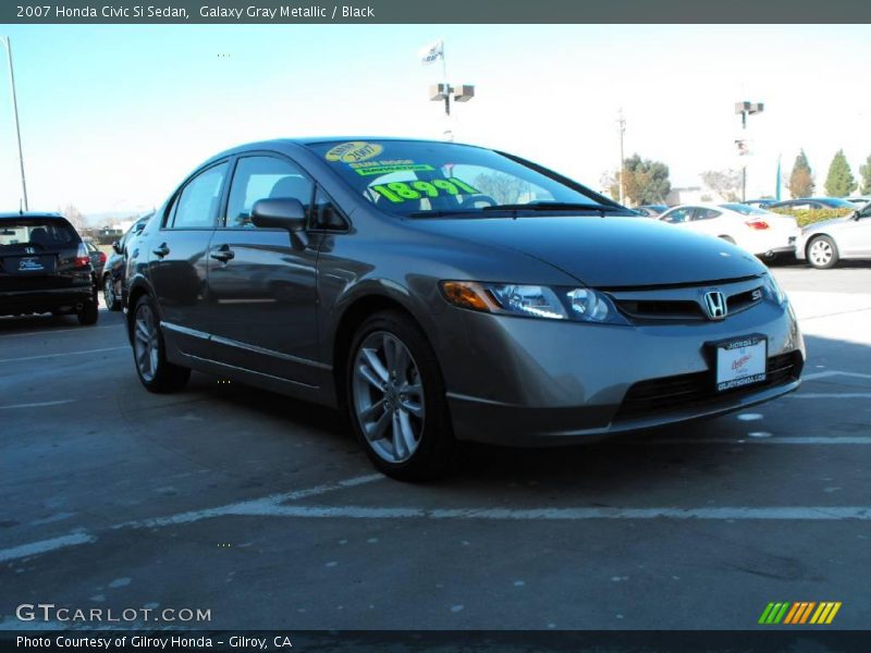 Galaxy Gray Metallic / Black 2007 Honda Civic Si Sedan