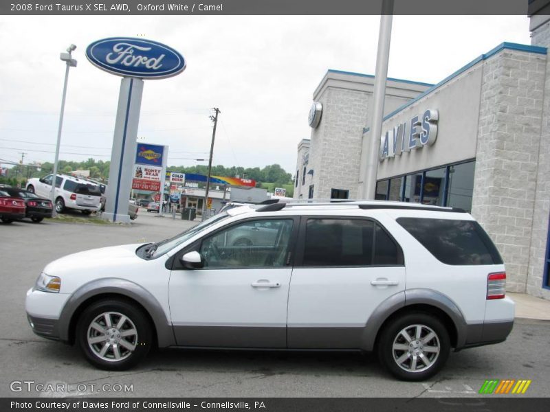 Oxford White / Camel 2008 Ford Taurus X SEL AWD
