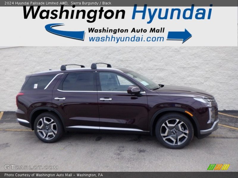 Sierra Burgundy / Black 2024 Hyundai Palisade Limited AWD