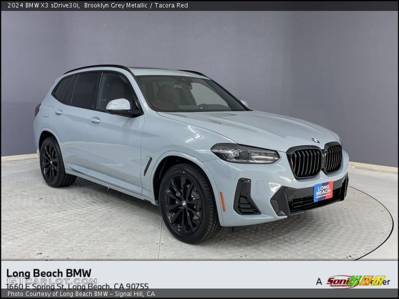 Brooklyn Grey Metallic / Tacora Red 2024 BMW X3 sDrive30i