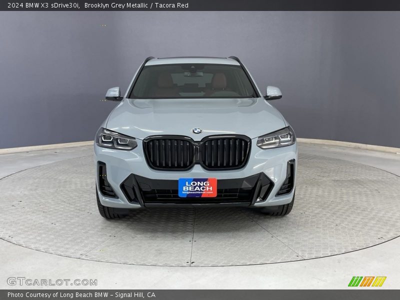Brooklyn Grey Metallic / Tacora Red 2024 BMW X3 sDrive30i