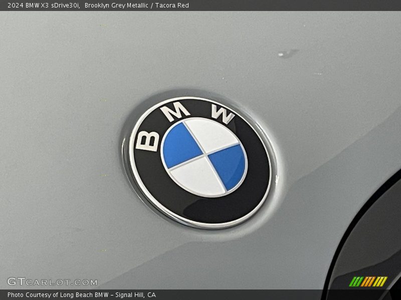 Brooklyn Grey Metallic / Tacora Red 2024 BMW X3 sDrive30i