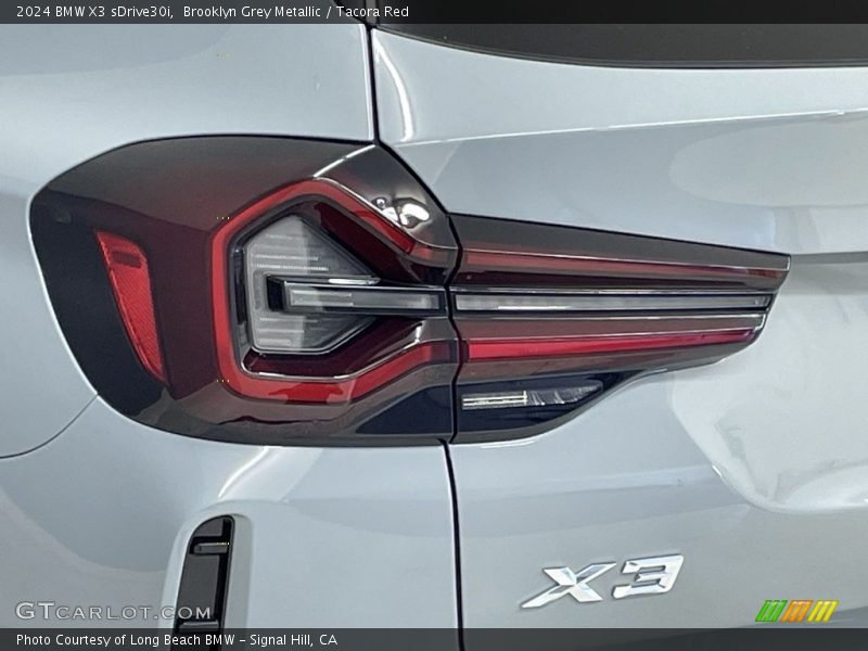 Brooklyn Grey Metallic / Tacora Red 2024 BMW X3 sDrive30i