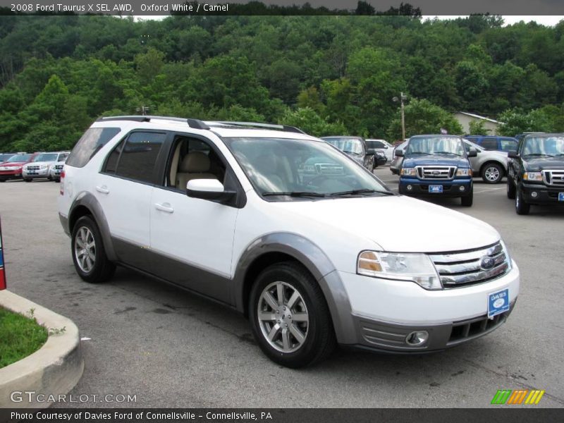 Oxford White / Camel 2008 Ford Taurus X SEL AWD