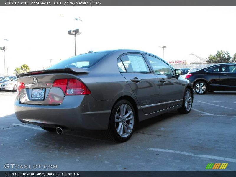 Galaxy Gray Metallic / Black 2007 Honda Civic Si Sedan
