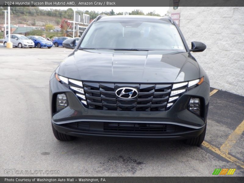 Amazon Gray / Black 2024 Hyundai Tucson Blue Hybrid AWD