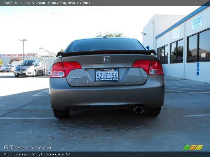 Galaxy Gray Metallic / Black 2007 Honda Civic Si Sedan