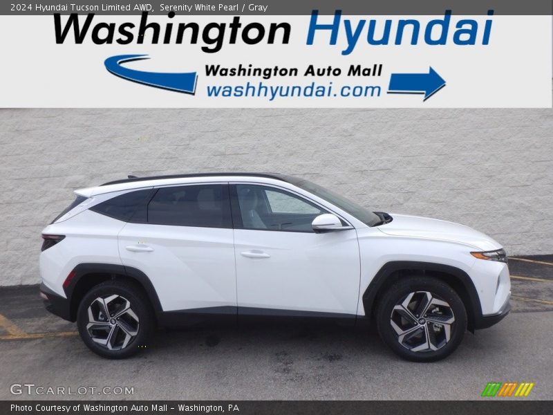 Serenity White Pearl / Gray 2024 Hyundai Tucson Limited AWD