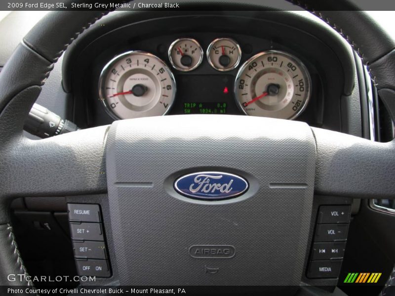 Sterling Grey Metallic / Charcoal Black 2009 Ford Edge SEL