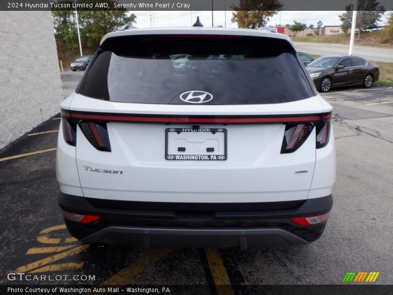 Serenity White Pearl / Gray 2024 Hyundai Tucson Limited AWD