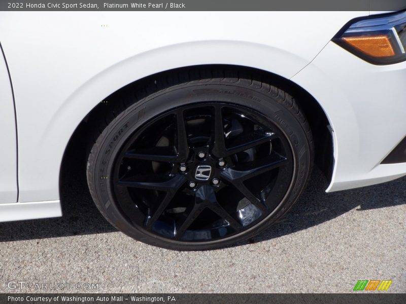 Platinum White Pearl / Black 2022 Honda Civic Sport Sedan