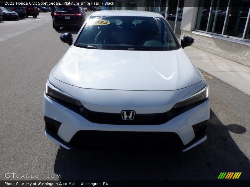 Platinum White Pearl / Black 2022 Honda Civic Sport Sedan