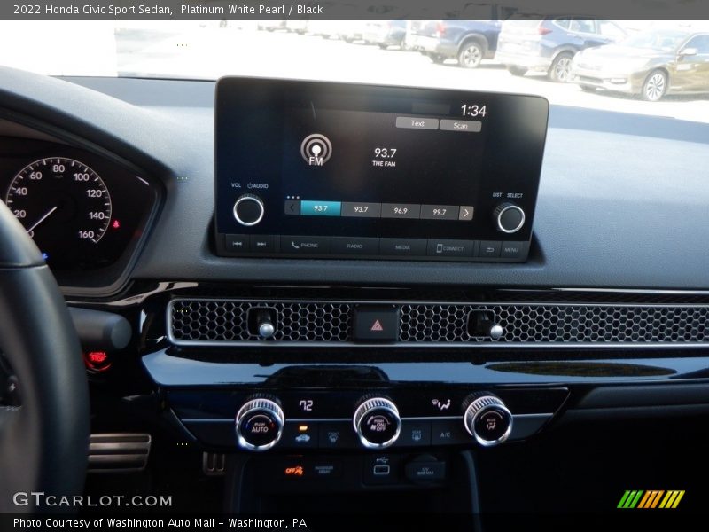 Platinum White Pearl / Black 2022 Honda Civic Sport Sedan
