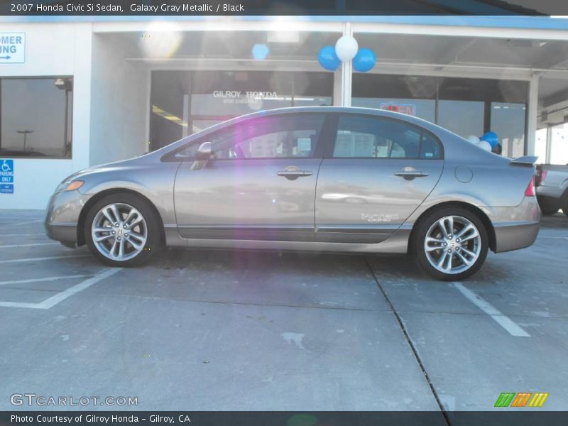 Galaxy Gray Metallic / Black 2007 Honda Civic Si Sedan