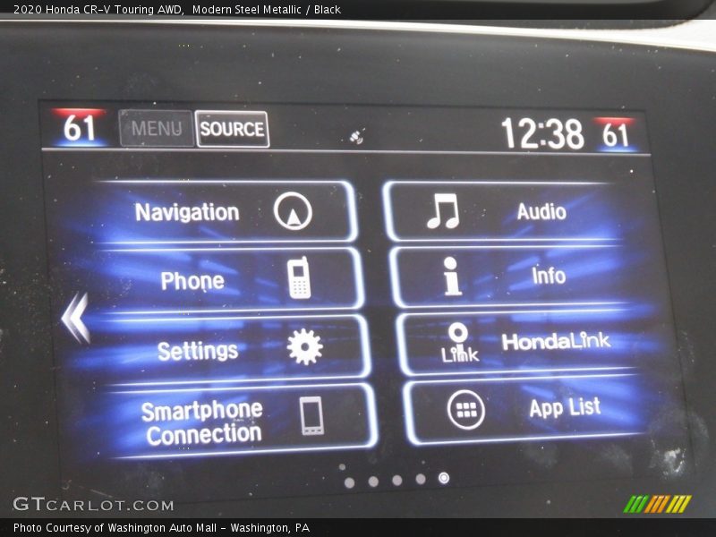 Modern Steel Metallic / Black 2020 Honda CR-V Touring AWD