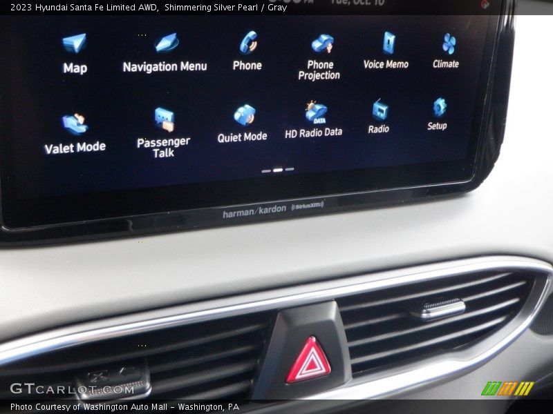 Shimmering Silver Pearl / Gray 2023 Hyundai Santa Fe Limited AWD