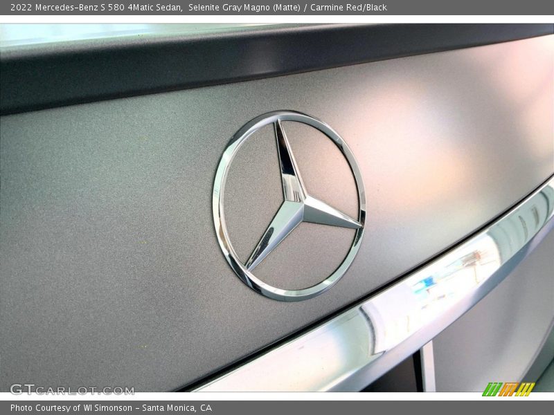 Selenite Gray Magno (Matte) / Carmine Red/Black 2022 Mercedes-Benz S 580 4Matic Sedan