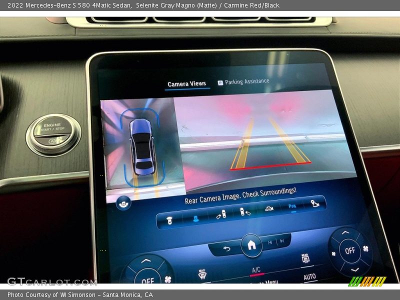 Selenite Gray Magno (Matte) / Carmine Red/Black 2022 Mercedes-Benz S 580 4Matic Sedan