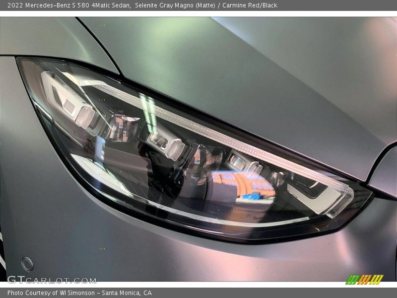 Selenite Gray Magno (Matte) / Carmine Red/Black 2022 Mercedes-Benz S 580 4Matic Sedan