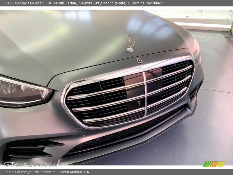 Selenite Gray Magno (Matte) / Carmine Red/Black 2022 Mercedes-Benz S 580 4Matic Sedan