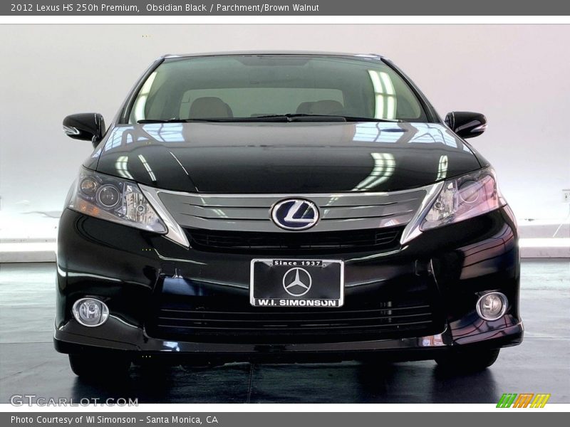 Obsidian Black / Parchment/Brown Walnut 2012 Lexus HS 250h Premium