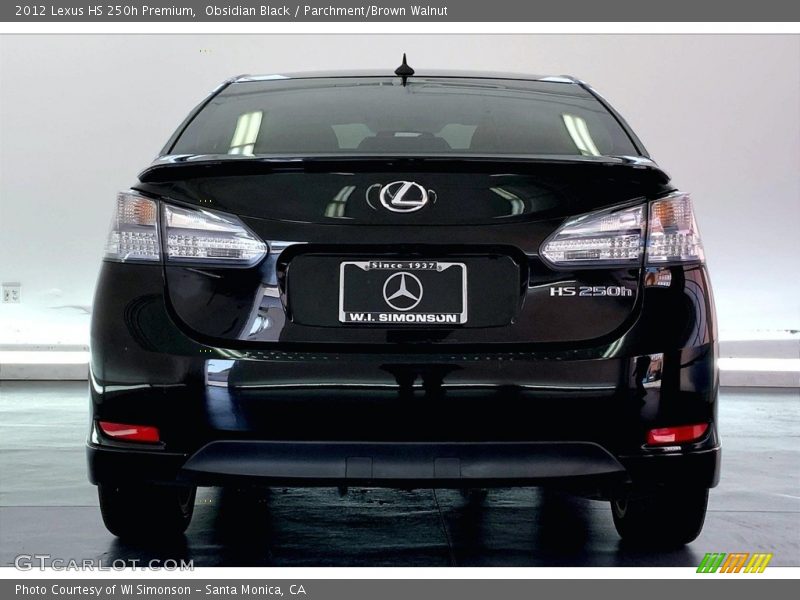 Obsidian Black / Parchment/Brown Walnut 2012 Lexus HS 250h Premium