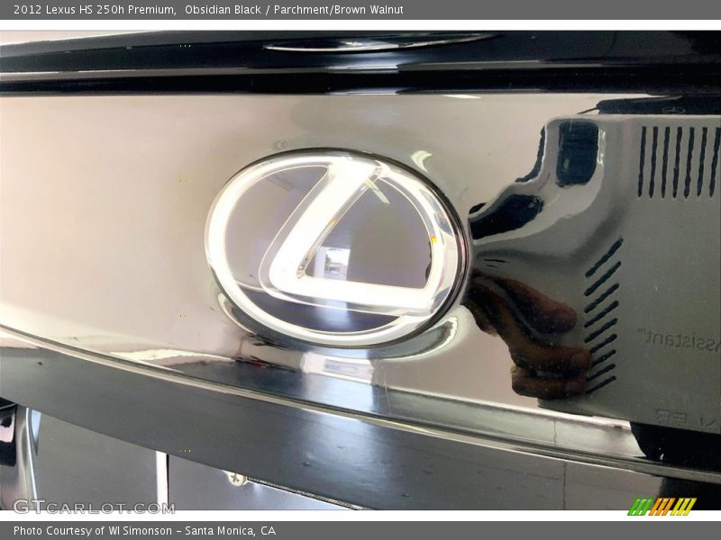 Obsidian Black / Parchment/Brown Walnut 2012 Lexus HS 250h Premium