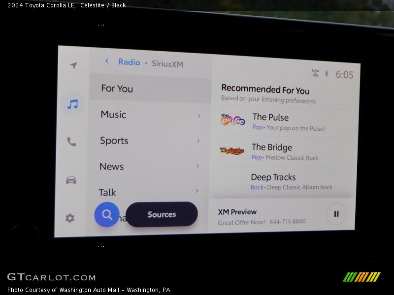 Celestite / Black 2024 Toyota Corolla LE