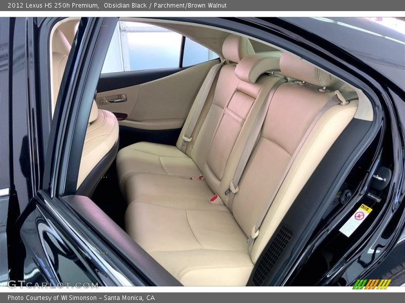 Rear Seat of 2012 HS 250h Premium