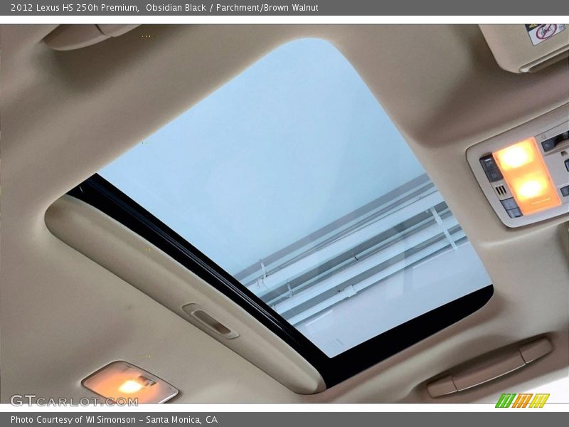 Sunroof of 2012 HS 250h Premium