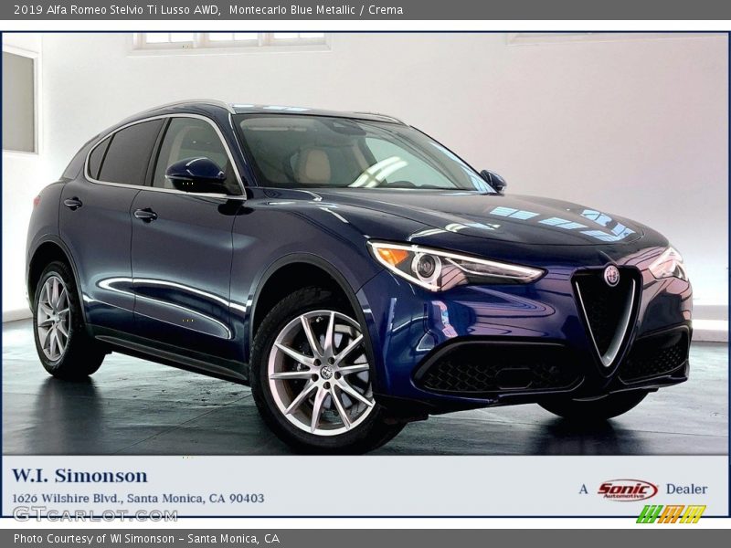 Montecarlo Blue Metallic / Crema 2019 Alfa Romeo Stelvio Ti Lusso AWD