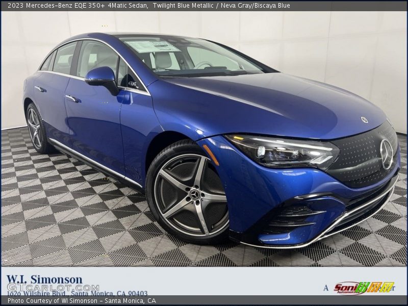 Twilight Blue Metallic / Neva Gray/Biscaya Blue 2023 Mercedes-Benz EQE 350+ 4Matic Sedan