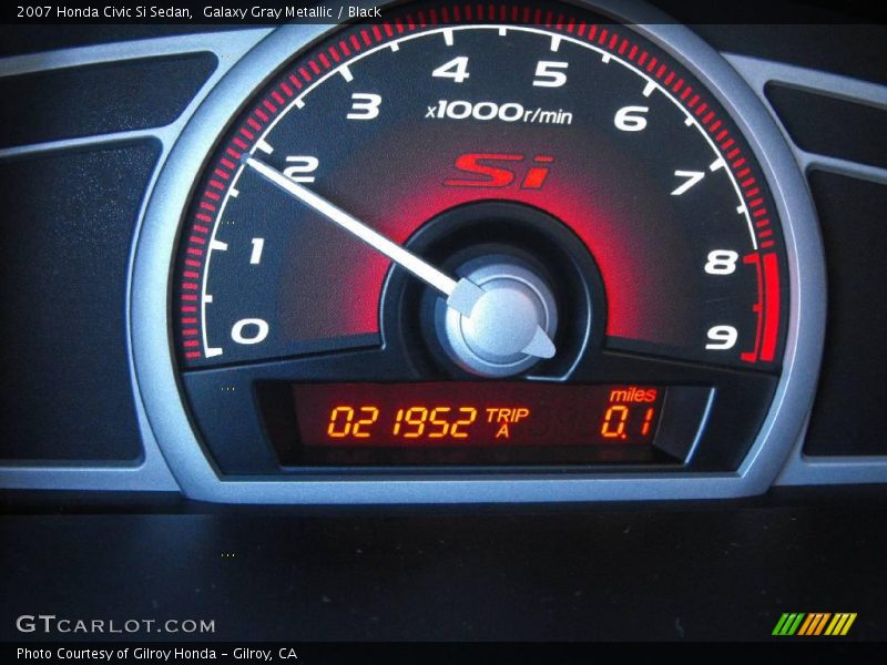Galaxy Gray Metallic / Black 2007 Honda Civic Si Sedan
